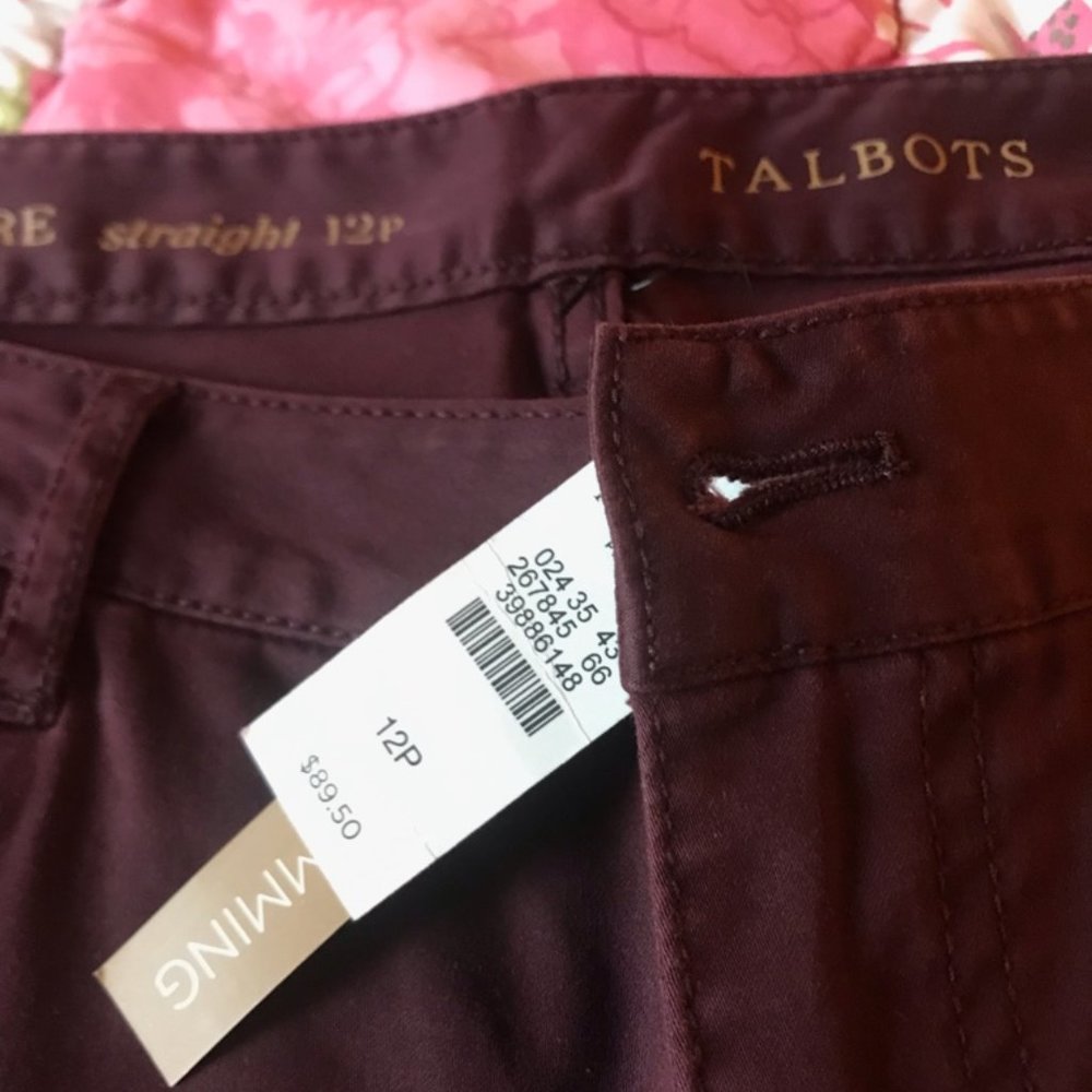 Talbots, 12P, skinny jeans, maroon